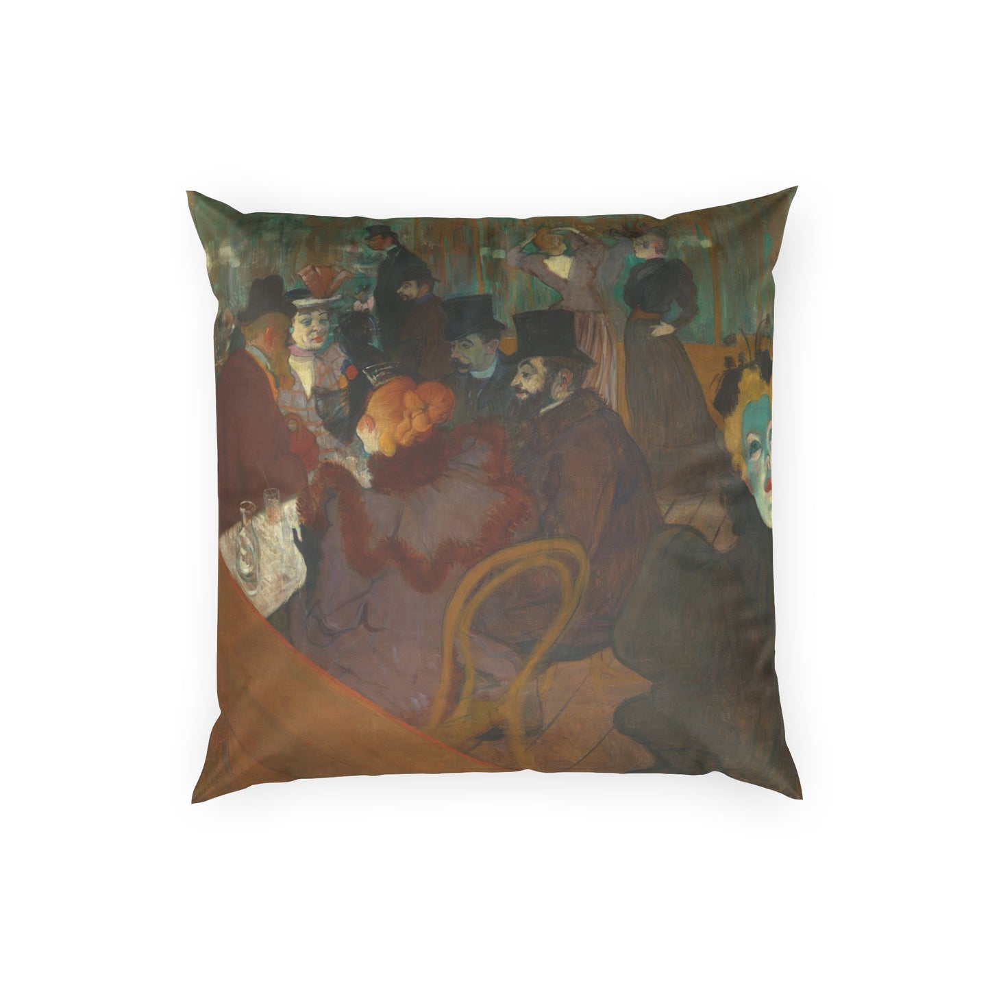 Toulouse-Lautrec, Henri - At the Moulin Rouge (1892) - Poly Velvet Pillow