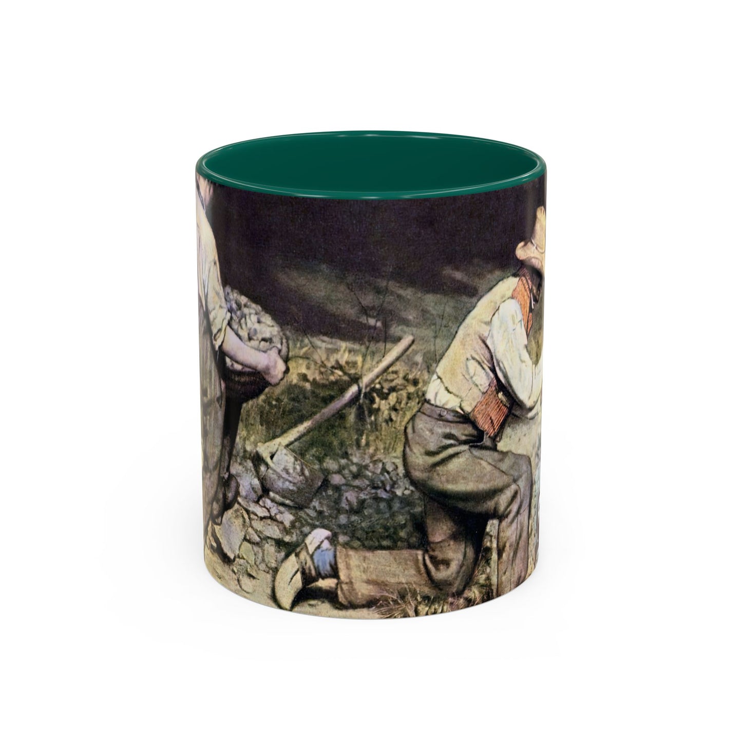 Courbet, Gustave - The Stone Breakers (1850) - Colorful Accent Mugs