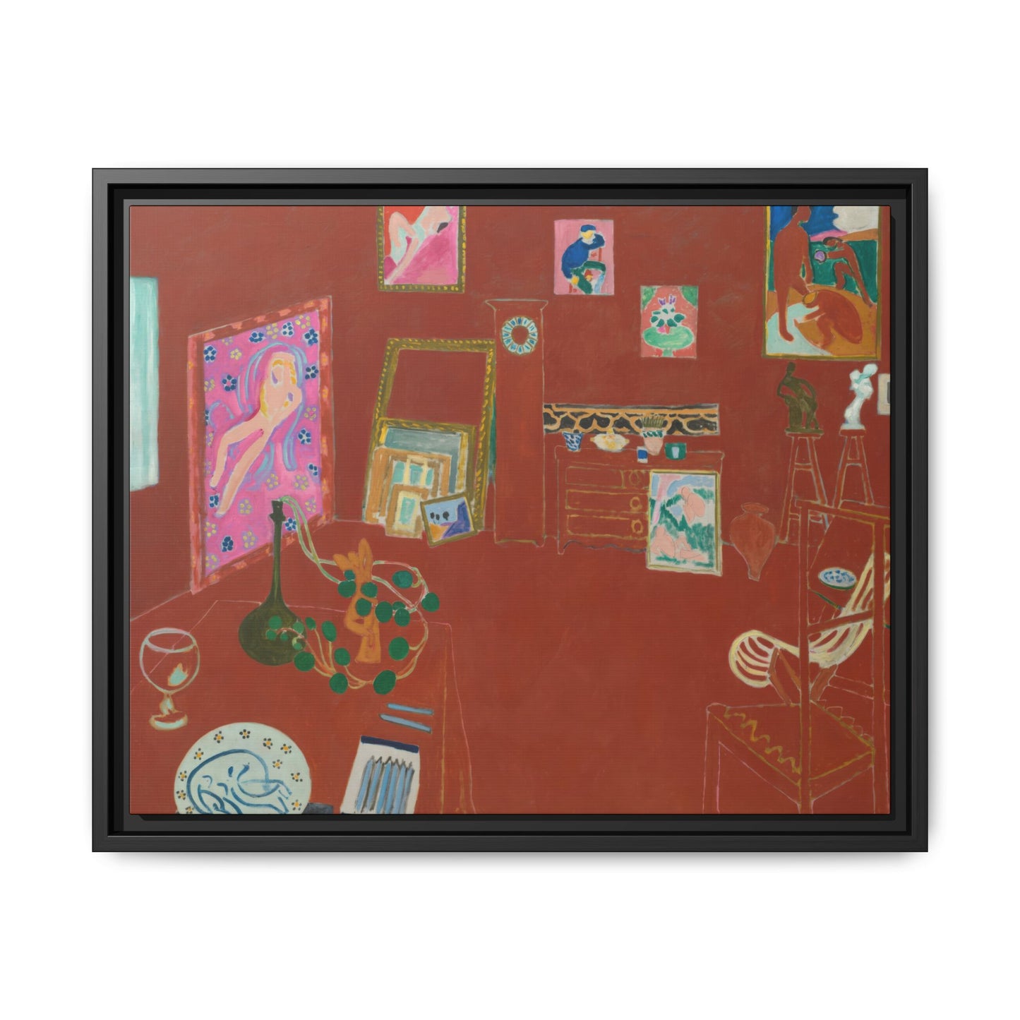 Matisse, Henri - The Red Studio (1911) - Matte Canvas, Framed