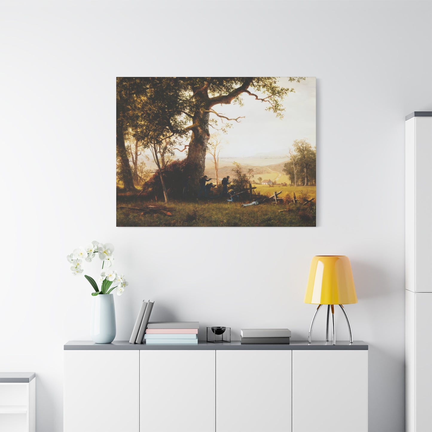 Bierstadt, Albert -  Guerrilla Warfare (1861) - Canvas Block, unframed