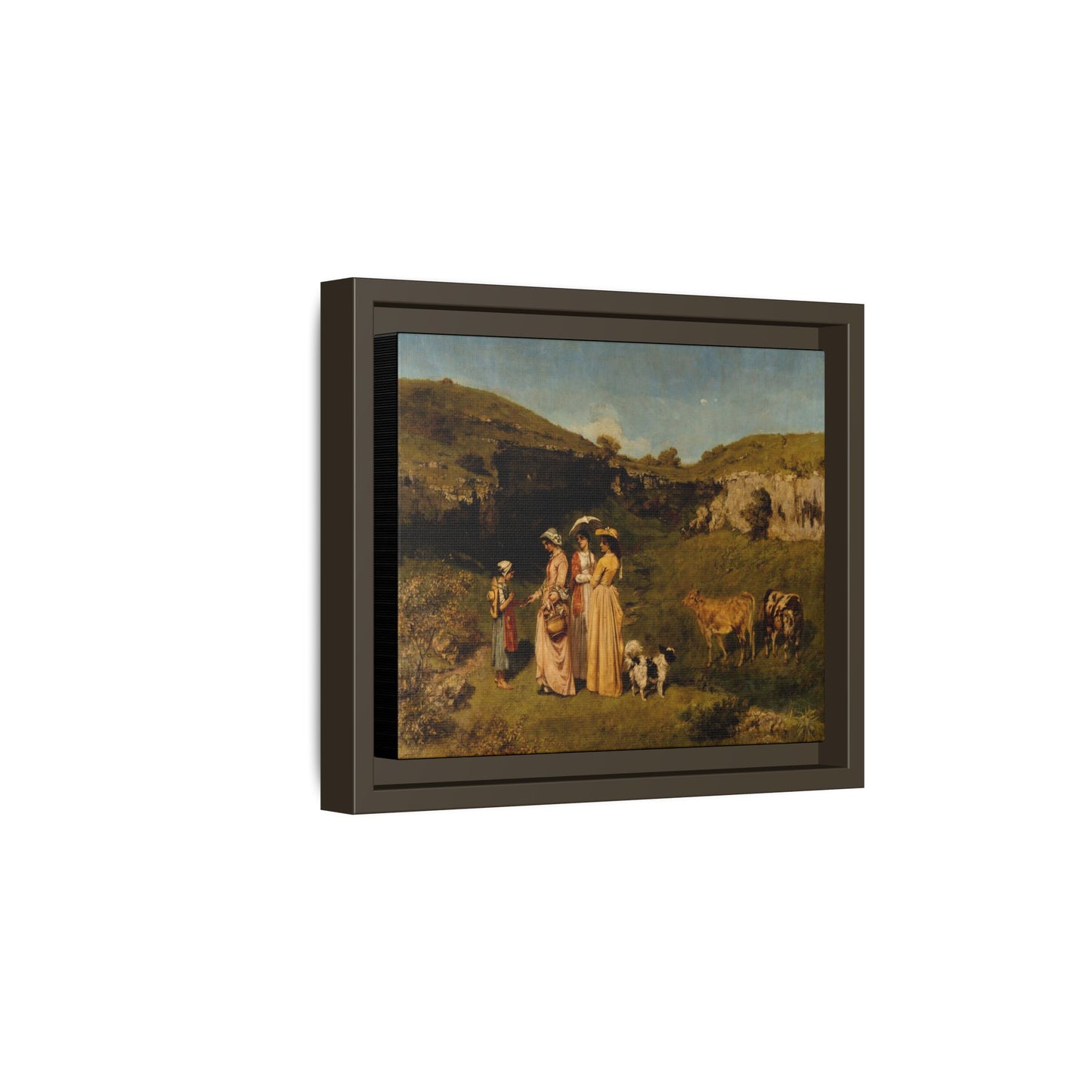 Courbet, Gustave - Young Ladies of the Village (1851) - Matte Canvas, Framed