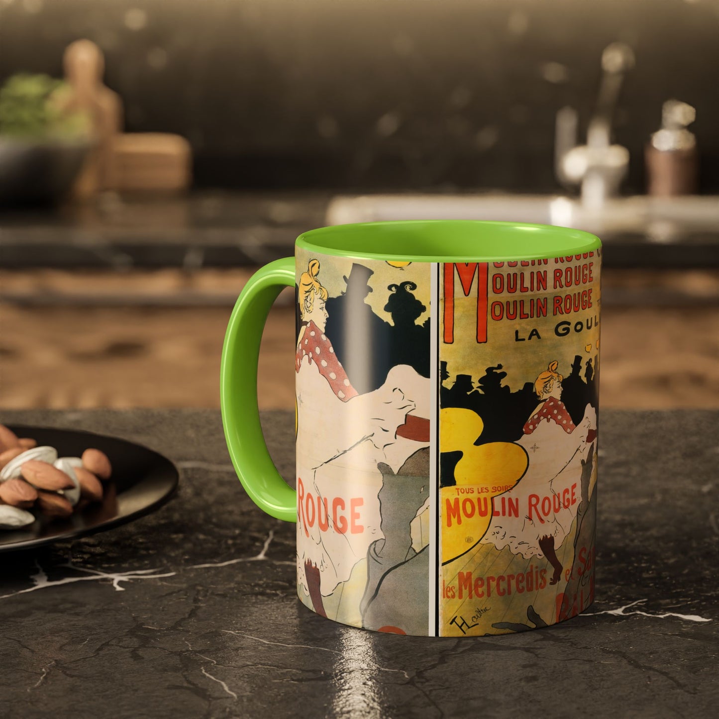 Toulouse-Lautrec, Henri - Moulin Rouge - La Goulue (1891) - Colorful Accent Mugs