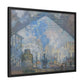 Monet, Claude - Le Gare Saint-Lazare (1877) - Matte Canvas, Framed