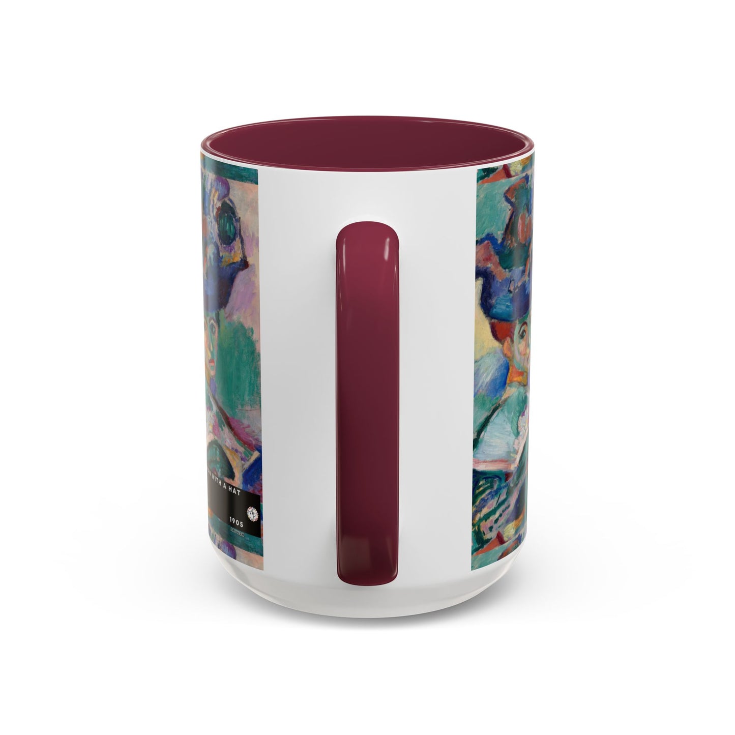 Matisse, Henri - Woman with a Hat (1905) - Colorful Accent Mugs