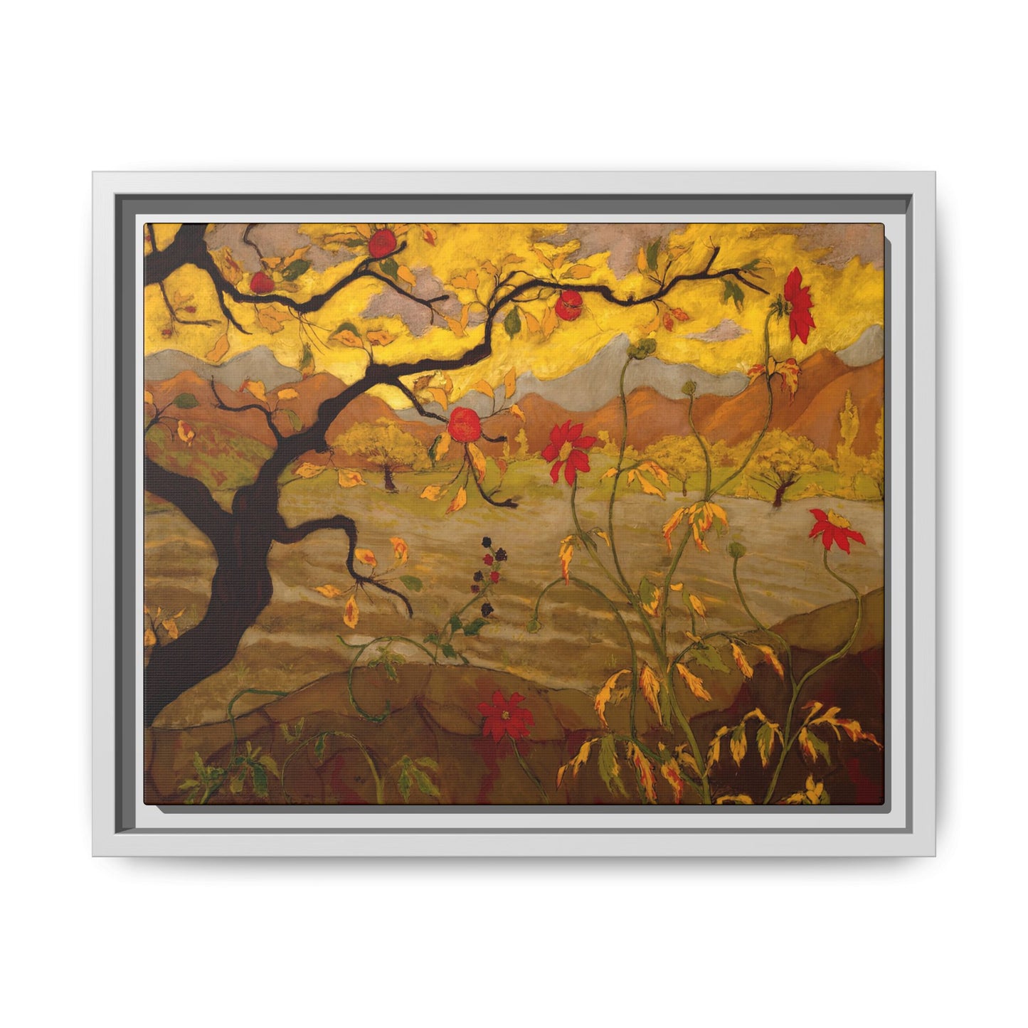 Ranson, Paul - Apple Tree with Red Fruit (1902) - Matte Canvas, Framed