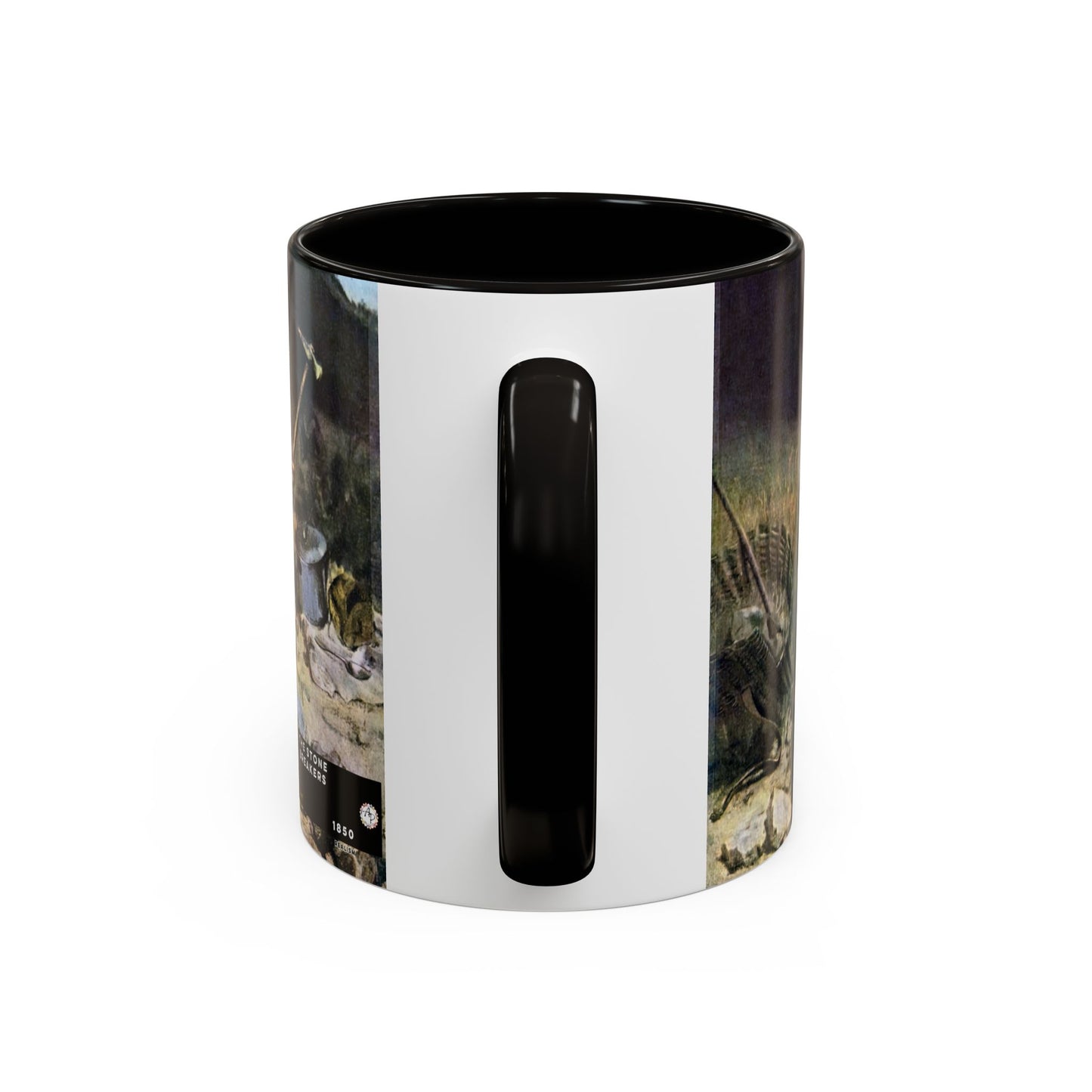 Courbet, Gustave - The Stone Breakers (1850) - Colorful Accent Mugs
