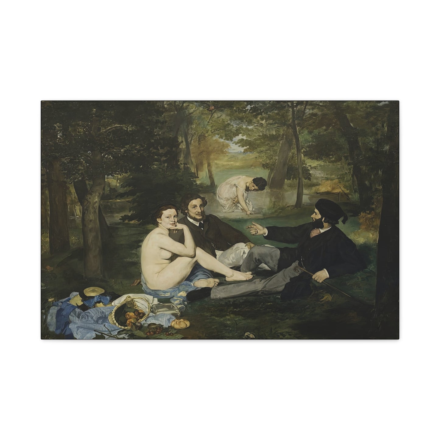 Manet, Édouard - Luncheon on the Grass (1863) - Canvas Block, unframed