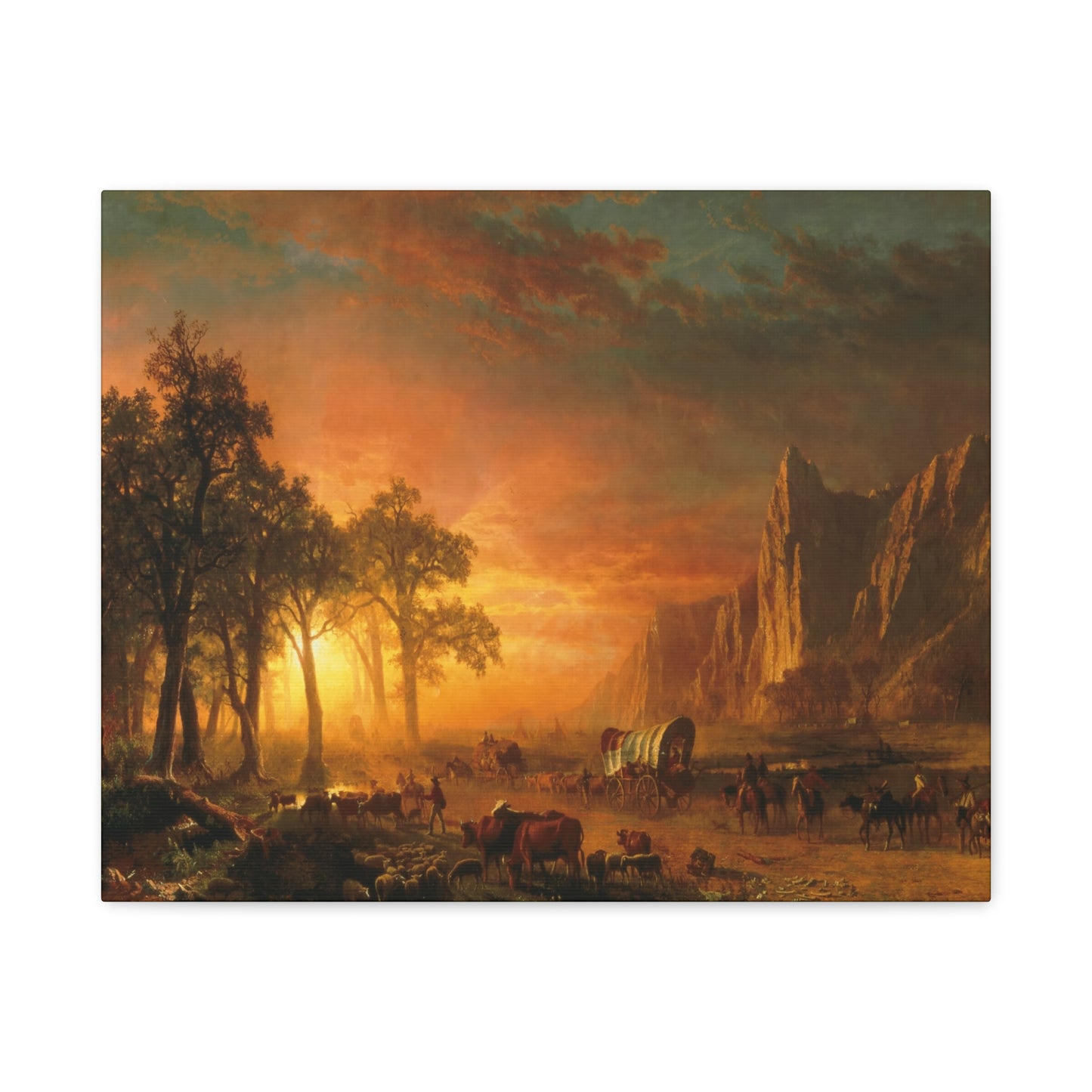 Bierstadt, Albert - Emigrants Crossing the Plains (1867) - Canvas Block, unframed