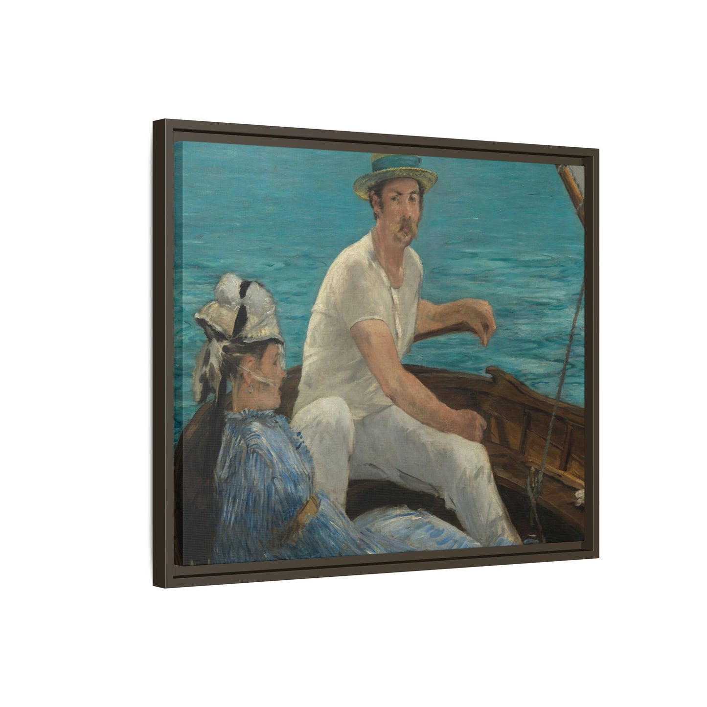 Manet, Édouard - Boating (1874) - Matte Canvas, Framed