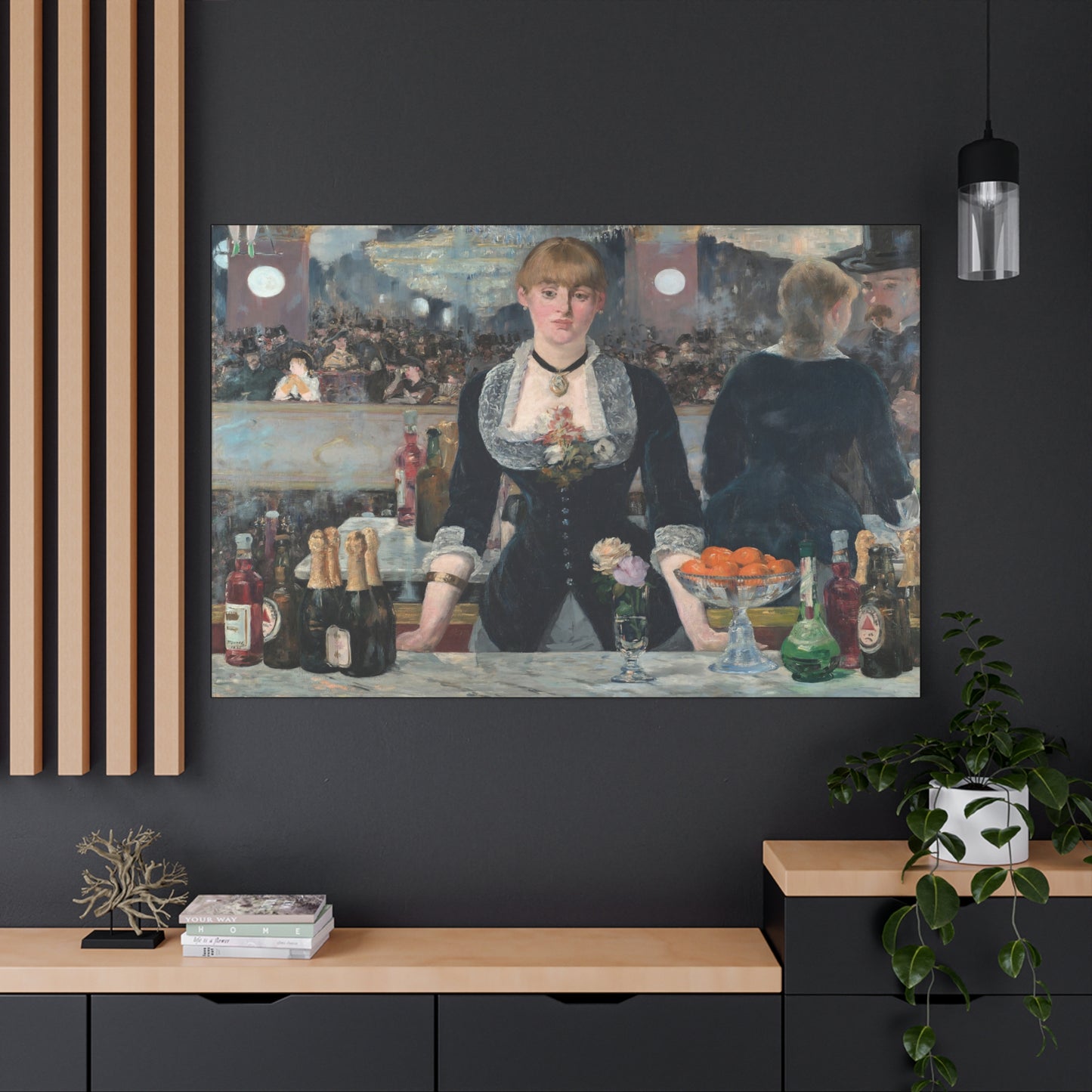Manet, Édouard - A Bar at the Folies-Bergère (1880) - Canvas Block, unframed