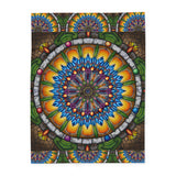 Pacio, Adam - Emerald Arrows Mandala - Arctic Fleece Blanket
