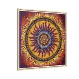 Solar Disc Mandala - Framed Canvas