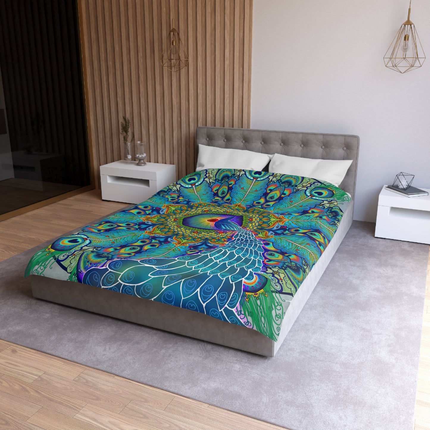 Pacio, Adam - Melek Taus Mandala - Microfiber Duvet Cover