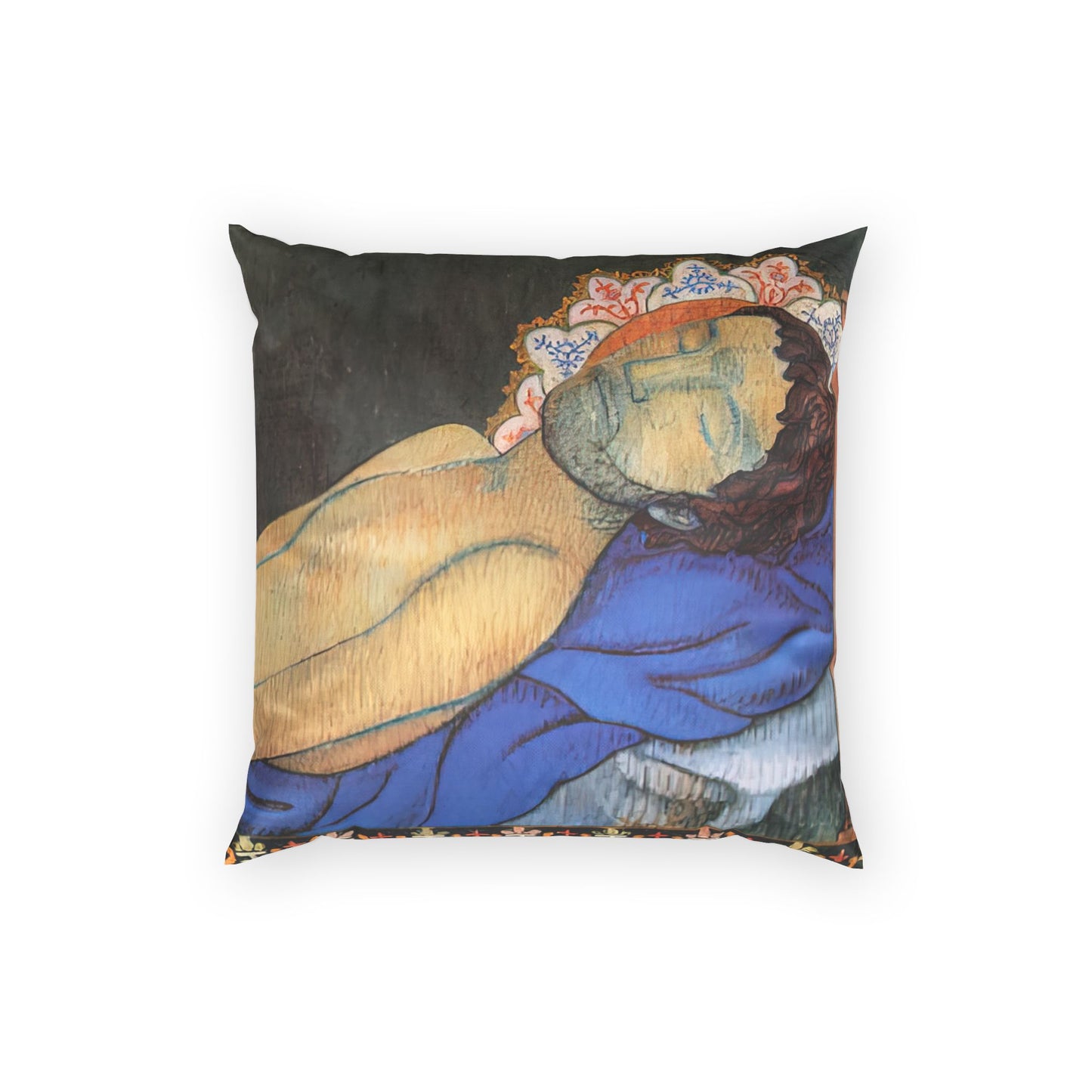 Filiger, Charles - The Recumbent Christ (1895) - Poly Velvet Pillow