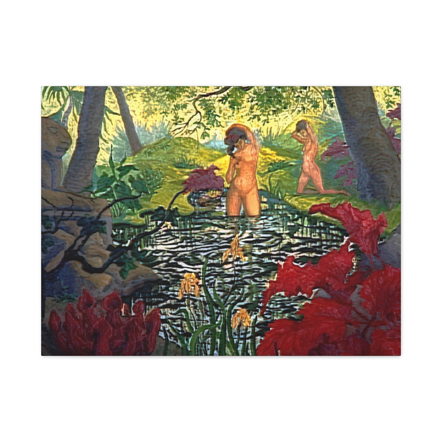 Ranson, Paul - The Lotus Bather (1906) - Canvas Block, unframed
