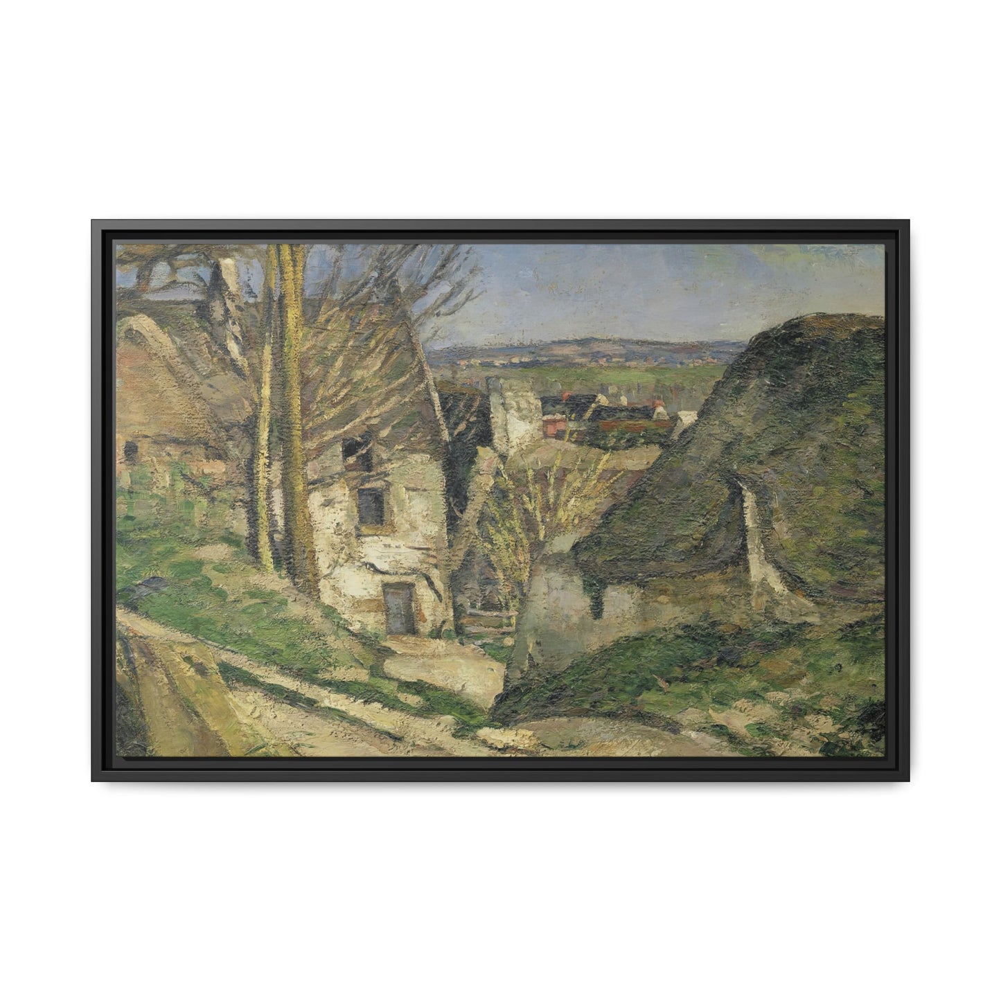 Cézanne, Paul - The House of the Hanged Man, Auvers-sur-Oise (1874) - Matte Canvas, Framed