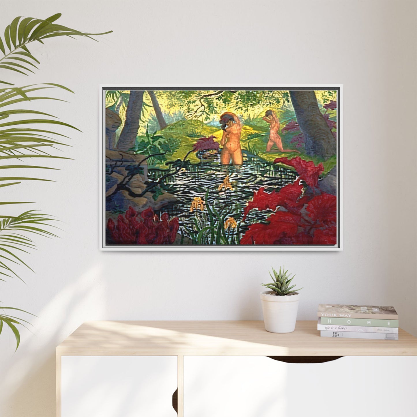 Ranson, Paul - The Lotus Bather (1906) - Matte Canvas, Framed