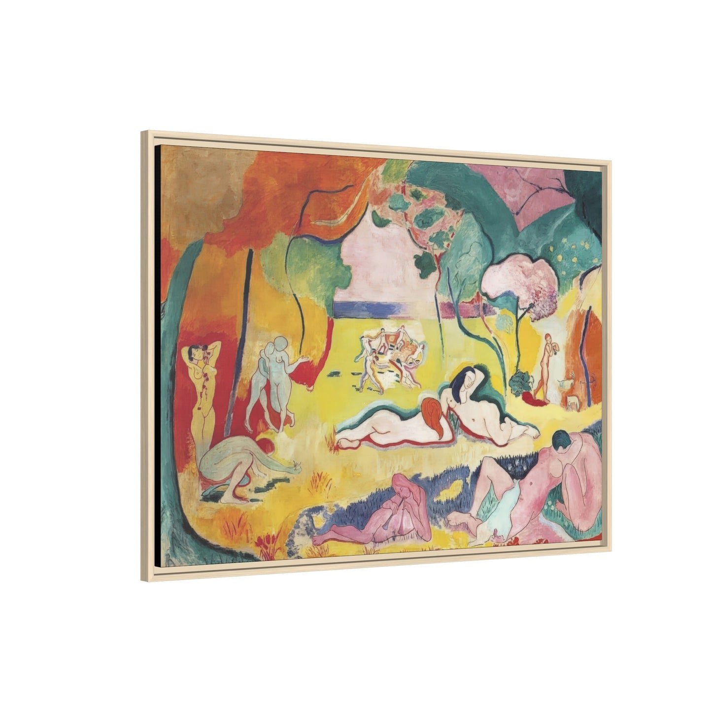Matisse, Henri - The Joy of Life (1905) - Matte Canvas, Framed