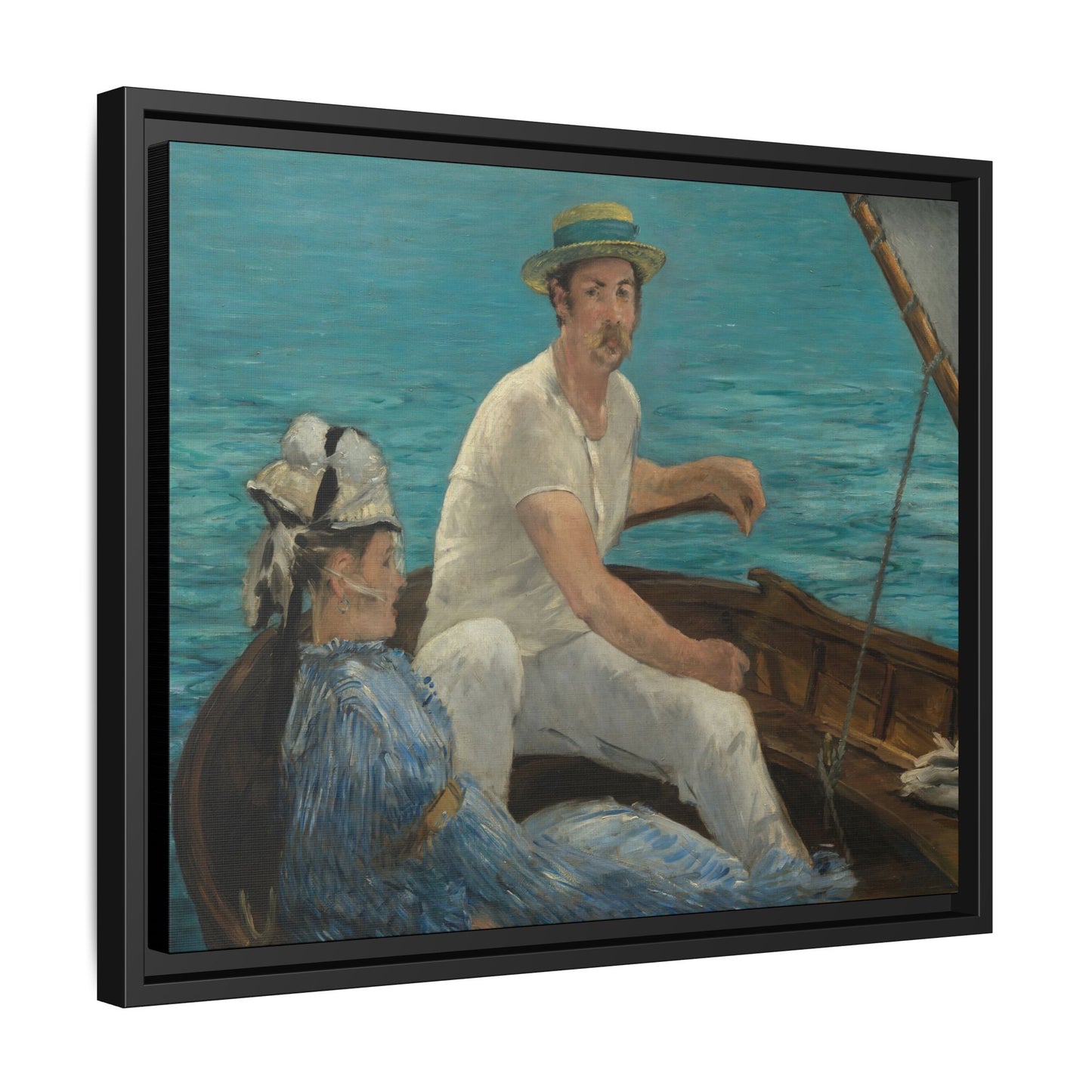 Manet, Édouard - Boating (1874) - Matte Canvas, Framed