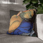 Filiger, Charles - The Recumbent Christ (1895) - Suede Square Pillowcase