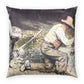 Courbet, Gustave - The Stone Breakers (1850) - Poly Velvet Pillow