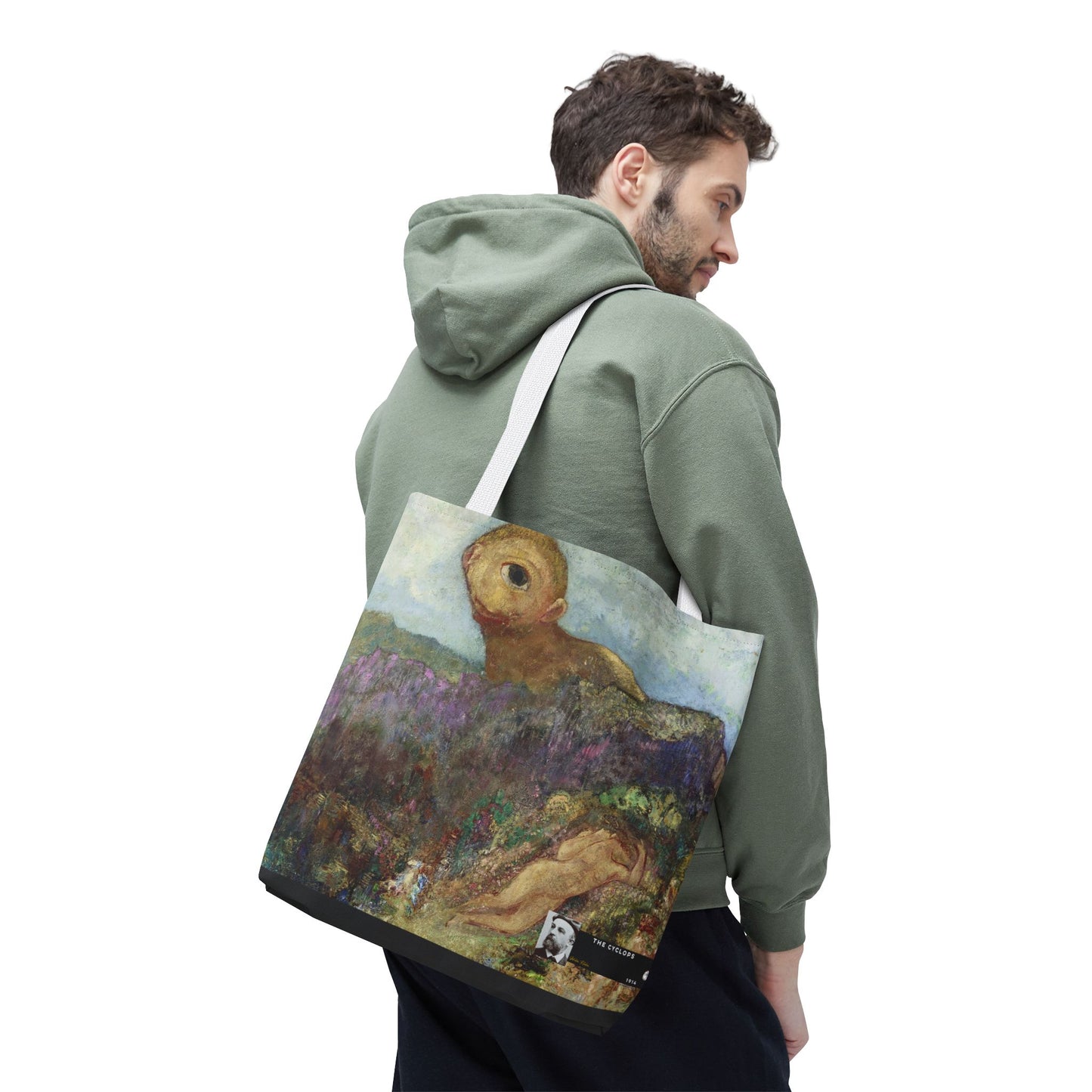 Redon, Odilon - The Cyclops (1914) - Tote Bag