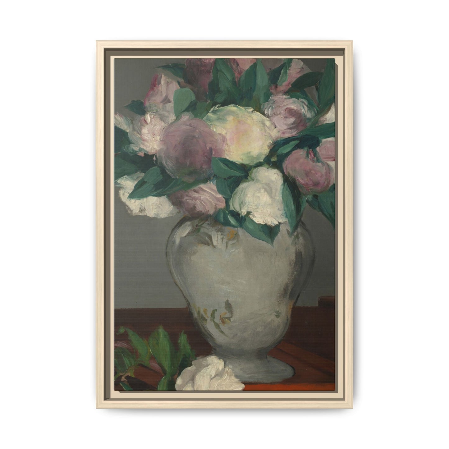 Manet, Édouard - Peonies (1864) - Matte Canvas, Framed