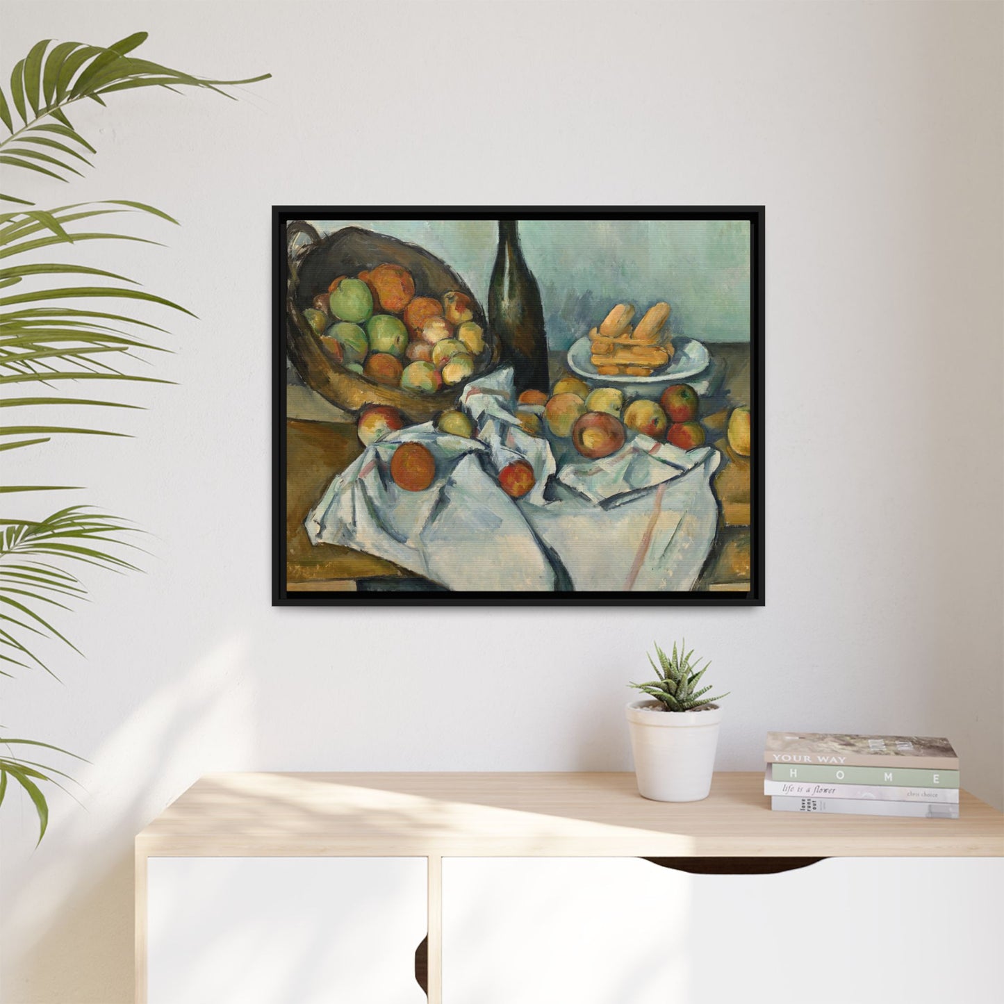 Cézanne, Paul - Basket of Apples (1893) - Matte Canvas, Framed