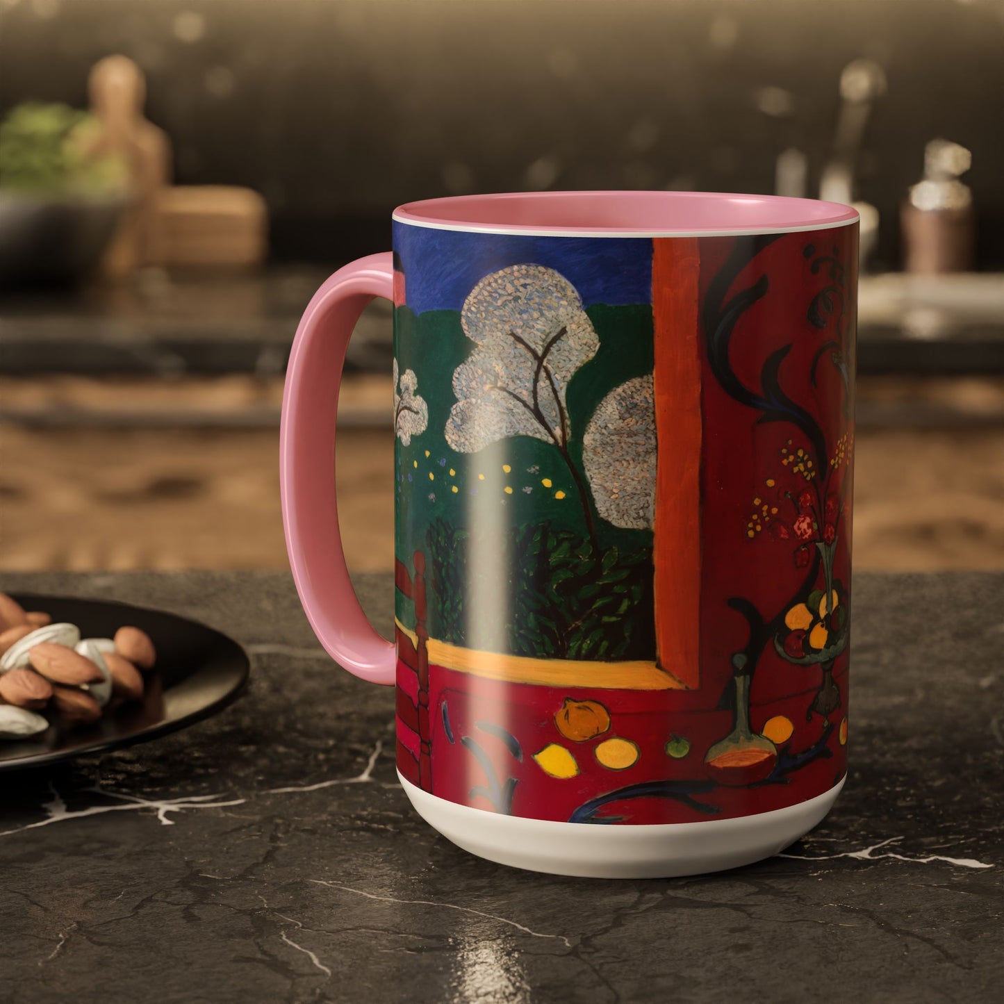 Matisse, Henri - The Dessert Harmony in Red (1908) - Colorful Accent Mugs