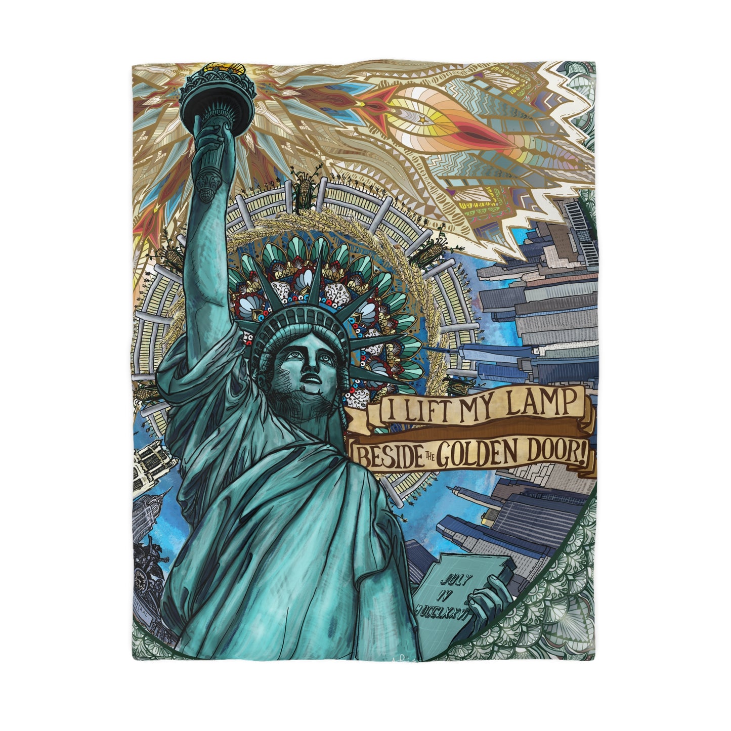 Pacio, Adam - Liberty Mandala - Microfiber Duvet Cover
