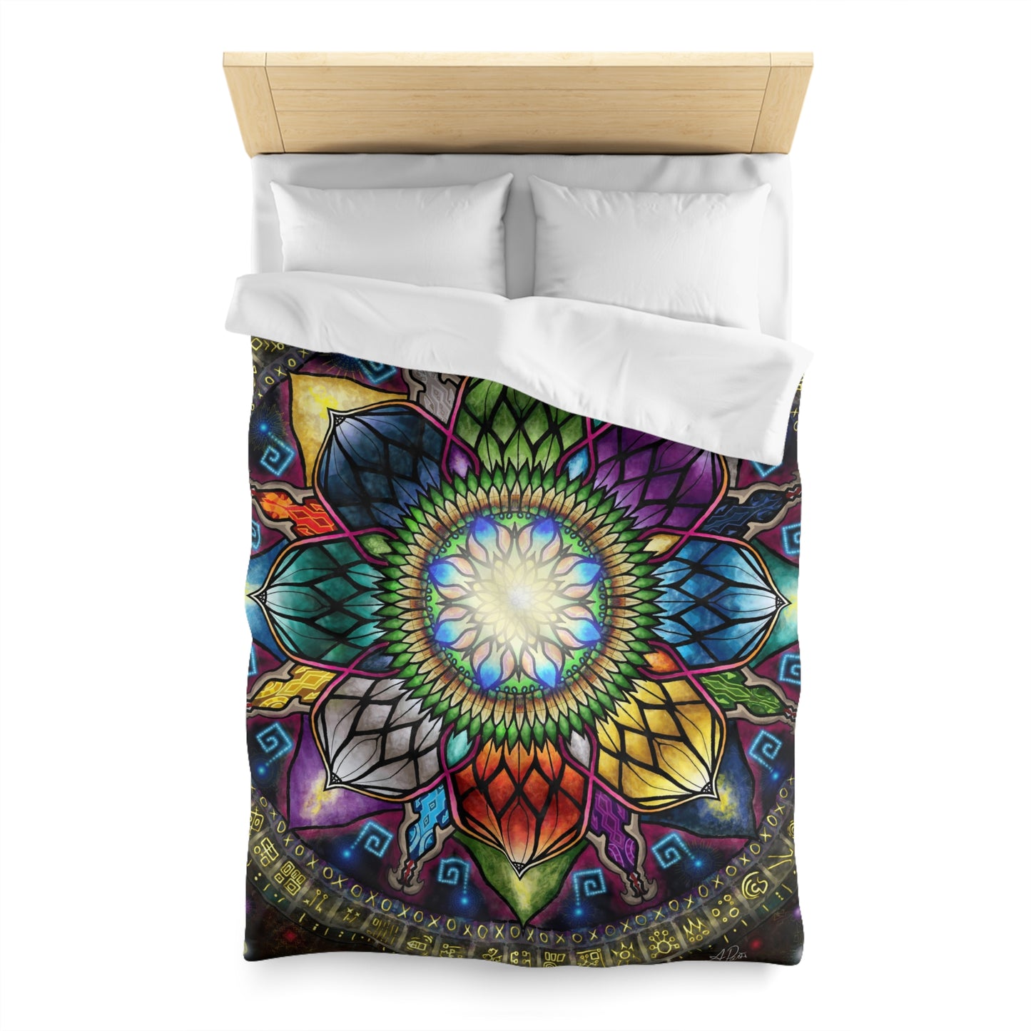 Pacio, Adam - Mystic Jewel Mandala - Microfiber Duvet Cover