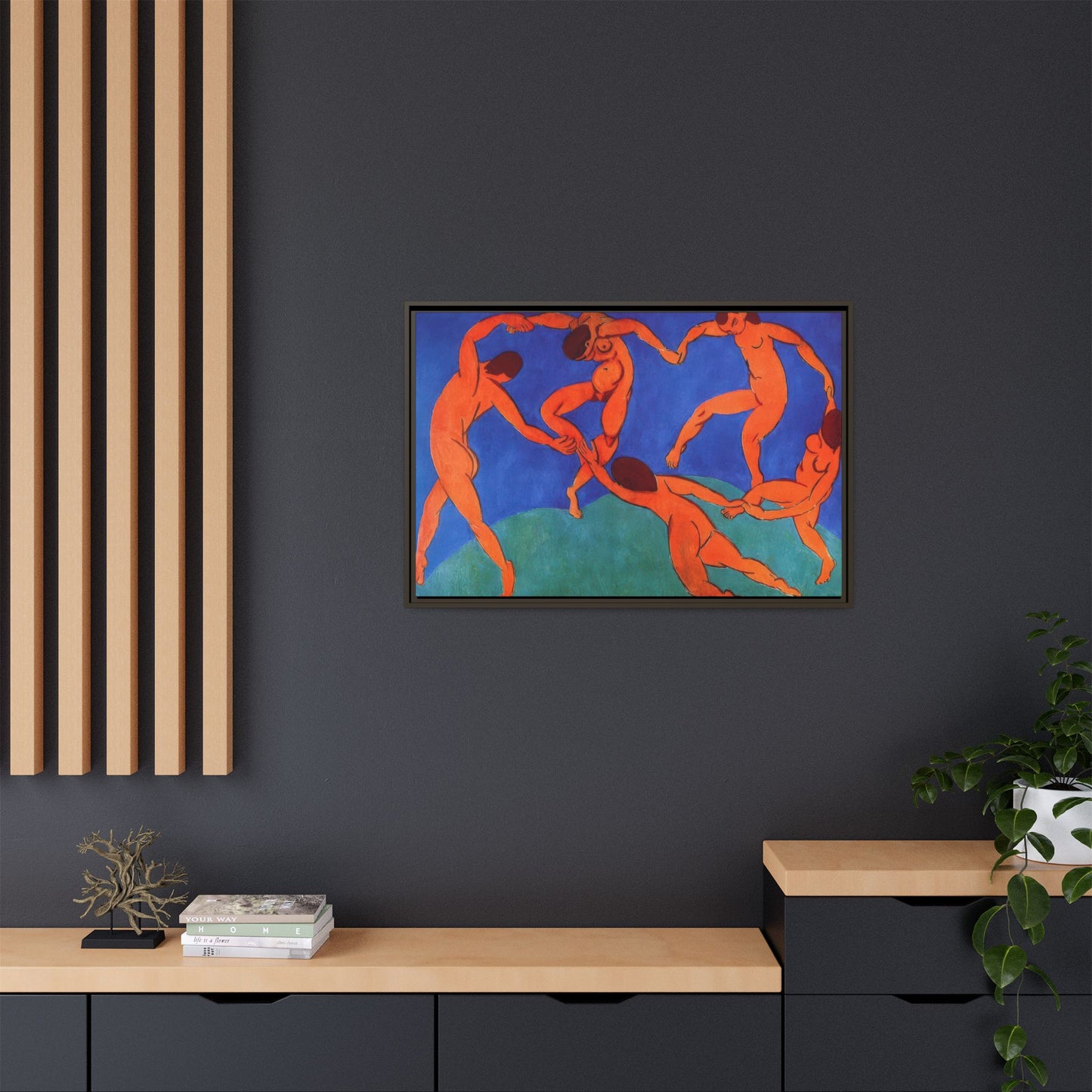 Matisse, Henri - Dance (II) (1910) - Matte Canvas, Framed