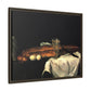 Cézanne, Paul - Still Life with Bread and Eggs (1865) - Matte Canvas, Framed