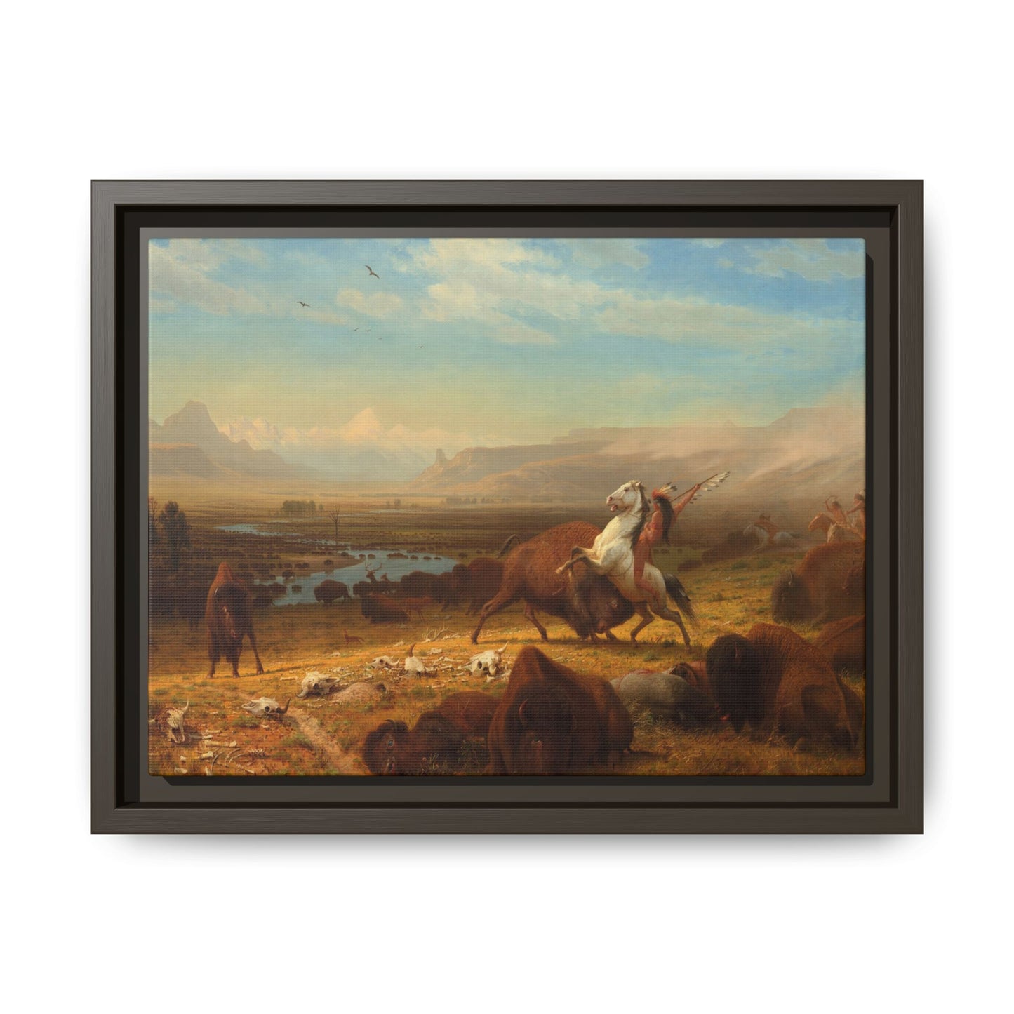 Bierstadt, Albert - The Last of the Buffalo  (1888) - Matte Canvas, Framed