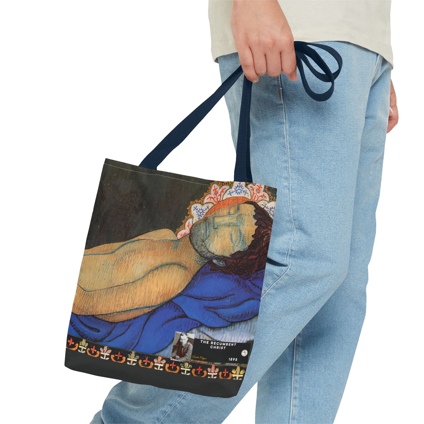 Filiger, Charles - The Recumbent Christ (1895) - Tote Bag