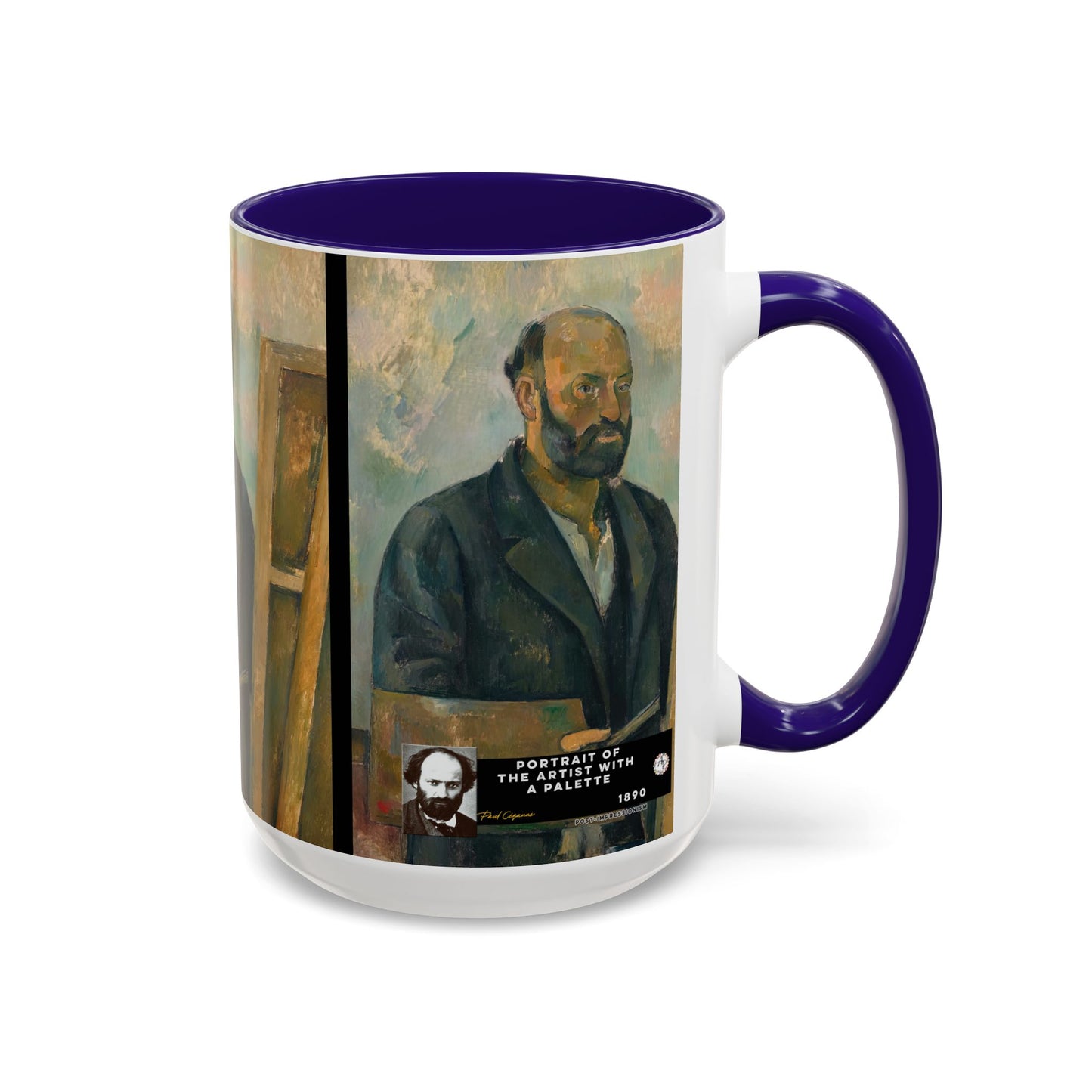Cézanne, Paul - Portrait of the Artist with a Palette (1890) - Colorful Accent Mugs