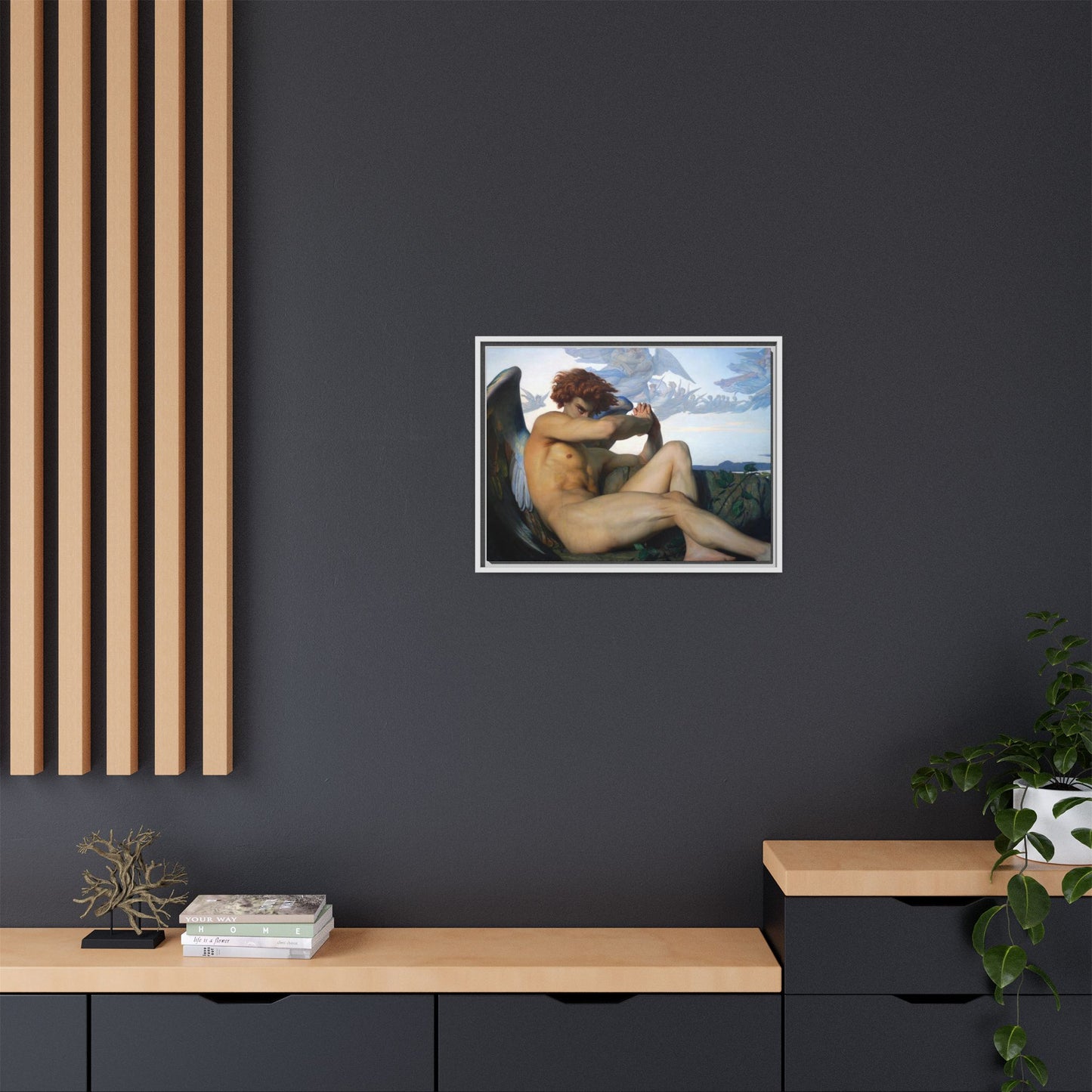 Cabanel, Alexandre - The Fallen Angel (1847) - Matte Canvas, Framed