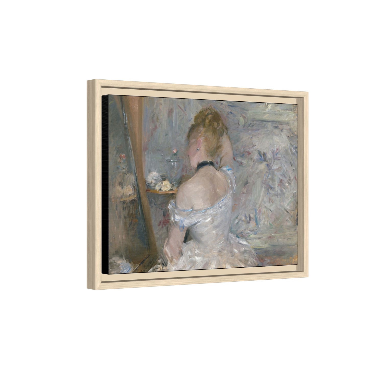 Morisot, Berthe - Woman at Her Toilette (1880) - Matte Canvas, Framed