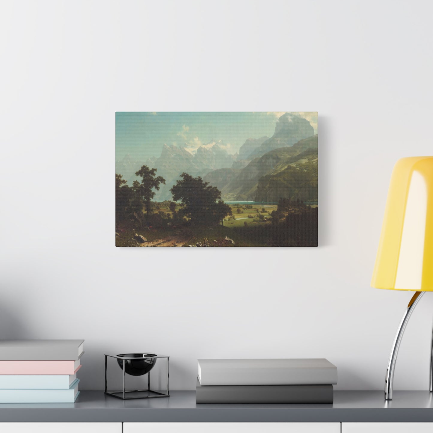 Bierstadt, Albert - Lake Lucerne (1858) - Canvas Block, unframed