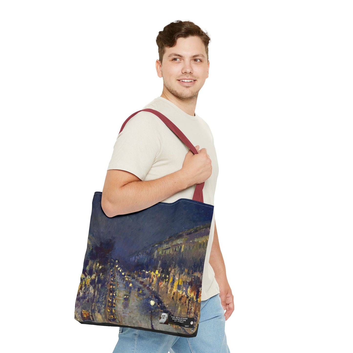 Pissarro, Camille - The Boulevard Montmartre At Night (1897) - Tote Bag
