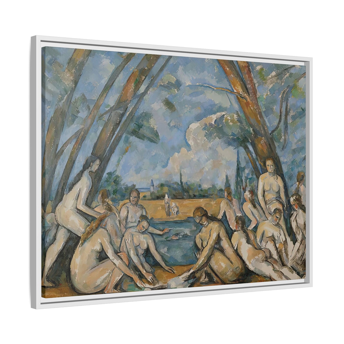 Cézanne, Paul - The Large Bathers (1906) - Matte Canvas, Framed