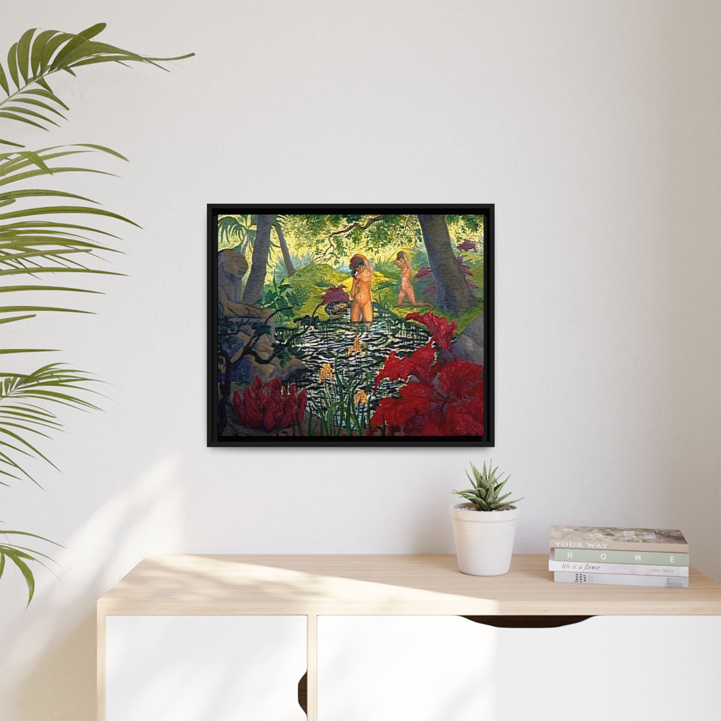 Ranson, Paul - The Lotus Bather (1906) - Matte Canvas, Framed