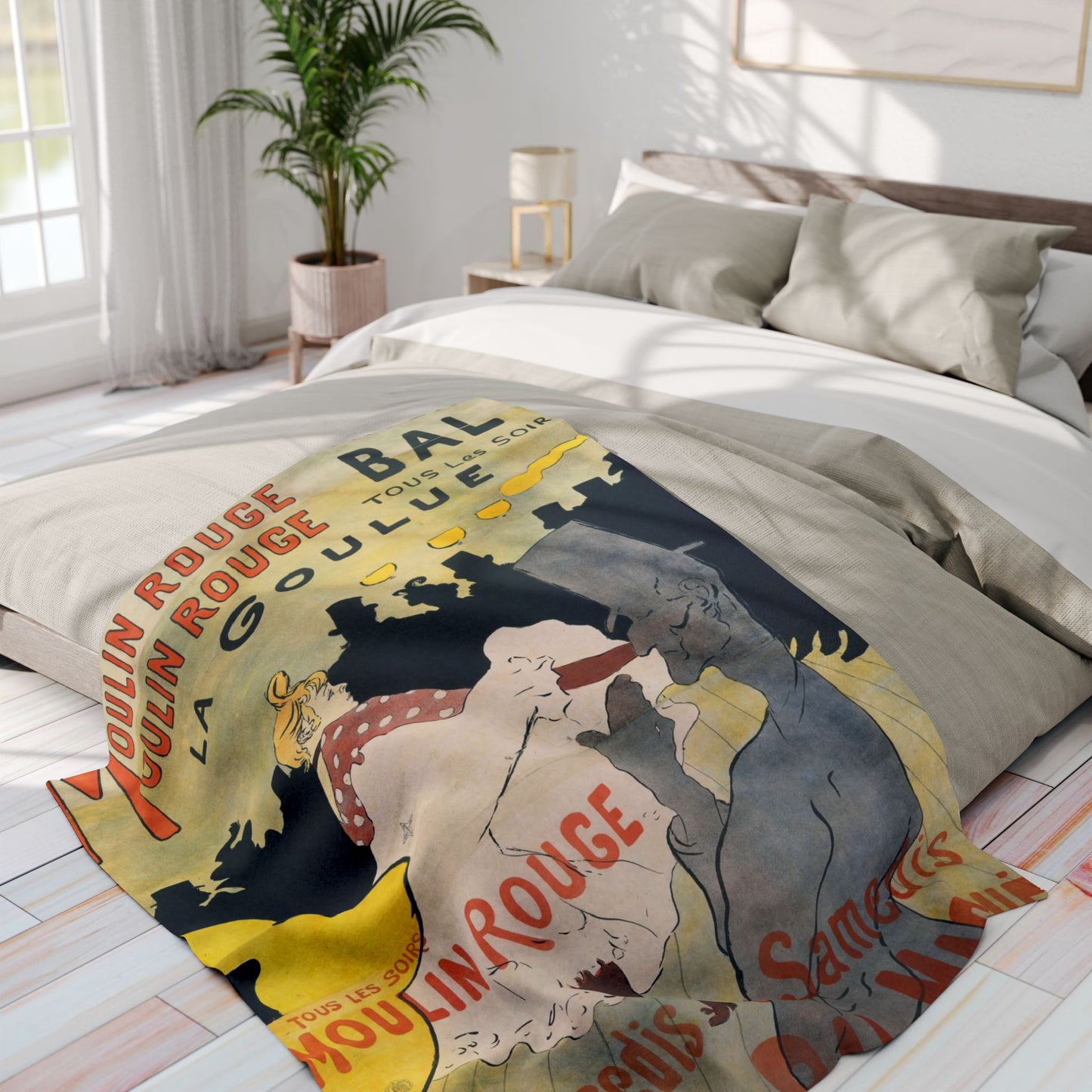 Toulouse-Lautrec, Henri - Moulin Rouge - La Goulue (1891) - Arctic Fleece Blanket