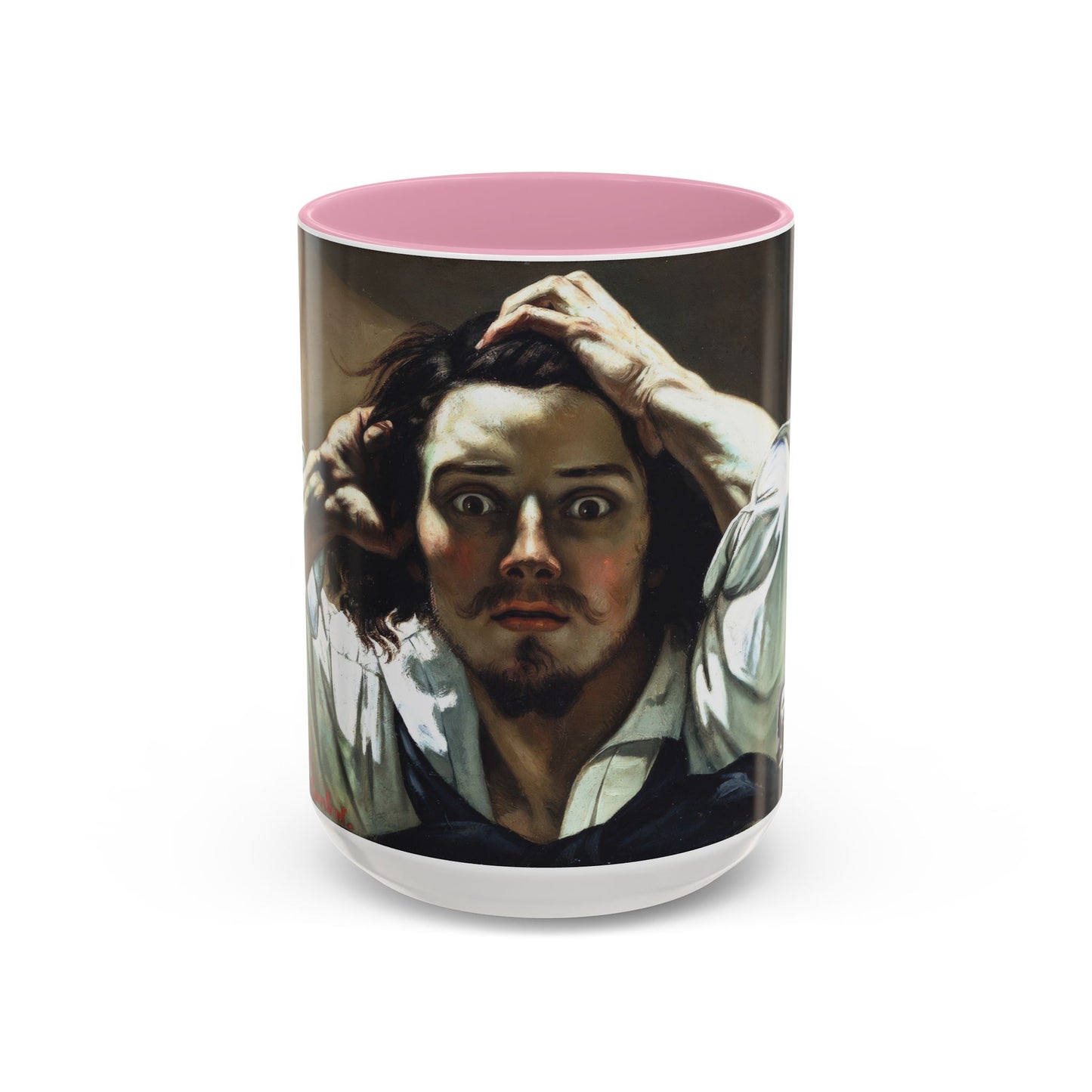 Courbet, Gustave - The Desperate Man (1843) - Colorful Accent Mugs