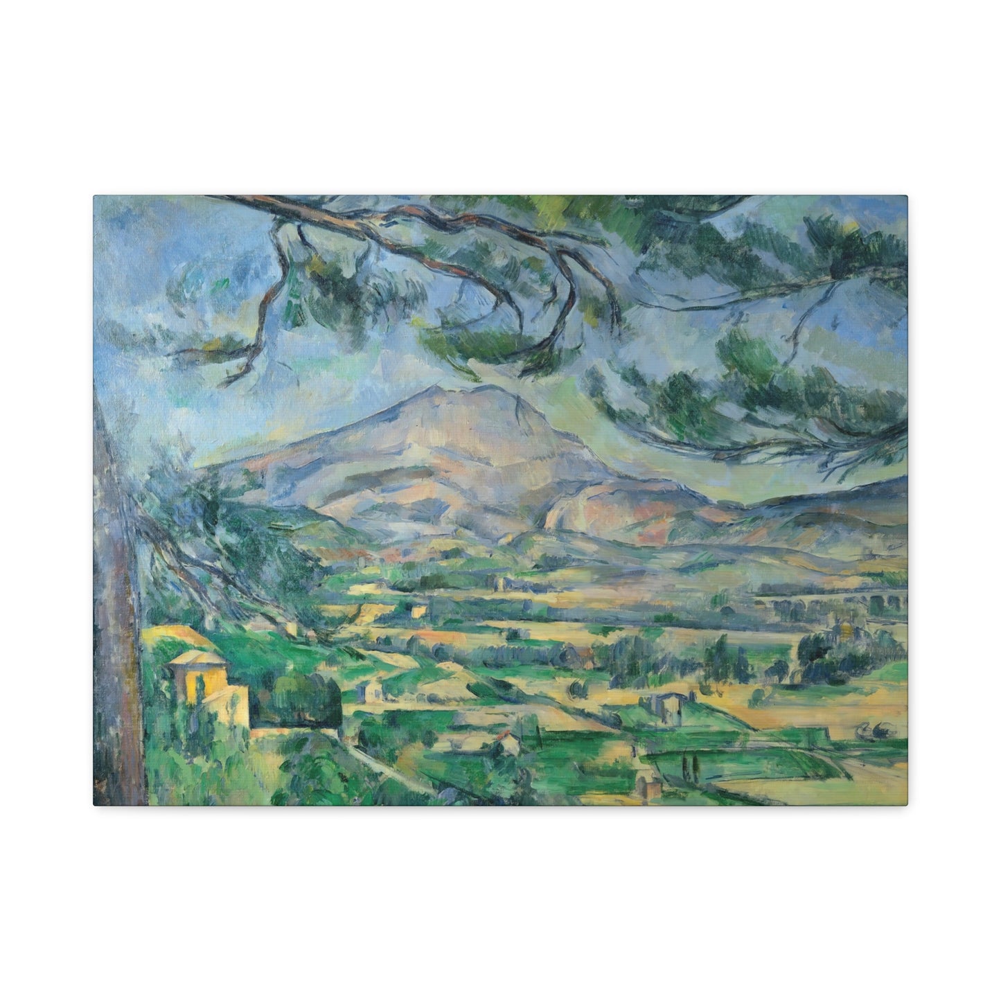 Cézanne, Paul - Mont Sainte-Victoire with Large Pine (1887) - Canvas Block, unframed