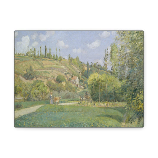 Pissarro, Camille - A Cowherd at Valhermeil, Auvers-sur-Oise (1874) - Canvas Block, unframed
