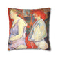 Toulouse-Lautrec, Henri - The Medical Inspection (1894) - Suede Square Pillowcase