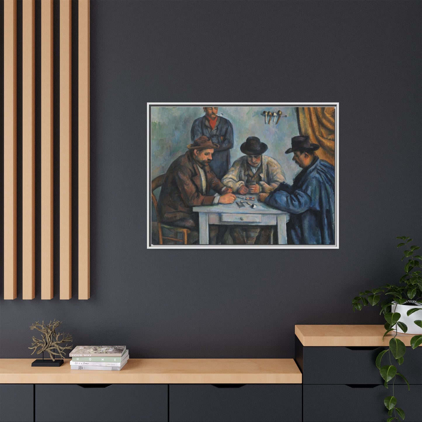 Cézanne, Paul - The Card Players (1892) - Matte Canvas, Framed