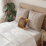 Lion Summer Mandala - Poly Velvet Pillow