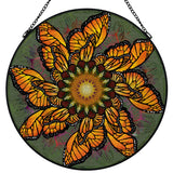 Monarch Butterfly Mandala - Stained Glass Suncatcher